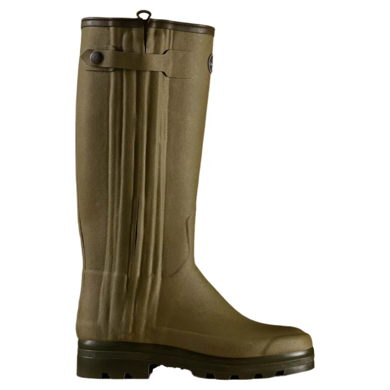 Le Chameau Men's Chasseur Neoprene Lined Wellington Boots in Vert-5