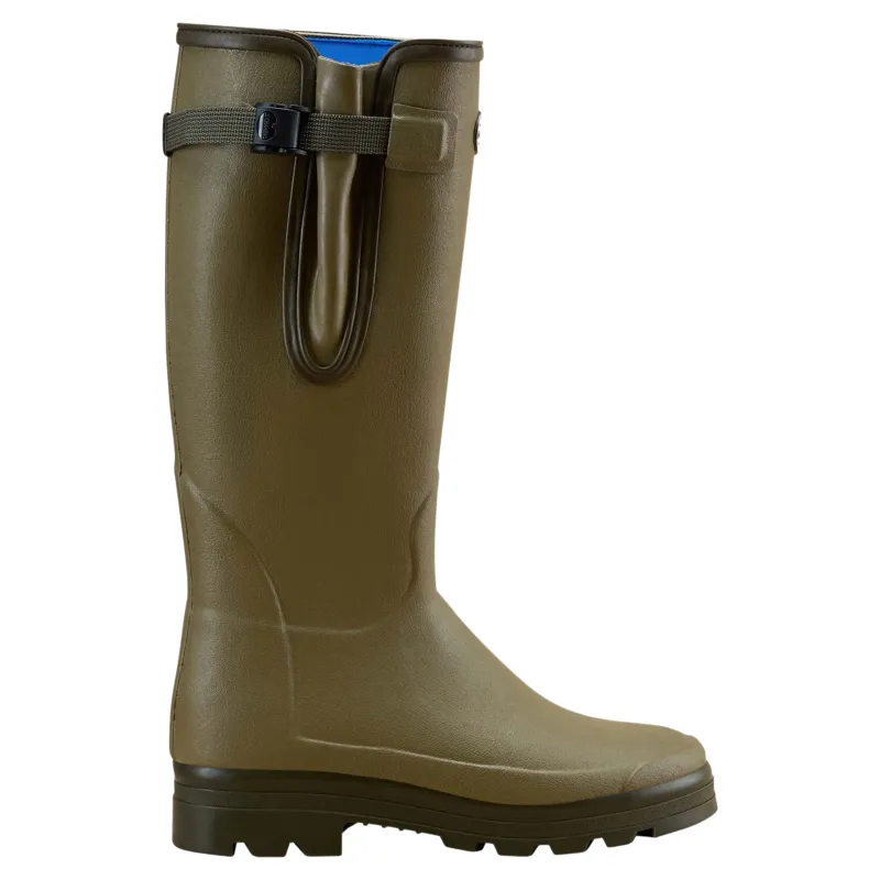Le Chameau Men's Vierzonord Neoprene Lined Wellington Boot Wide Calf in Vert
