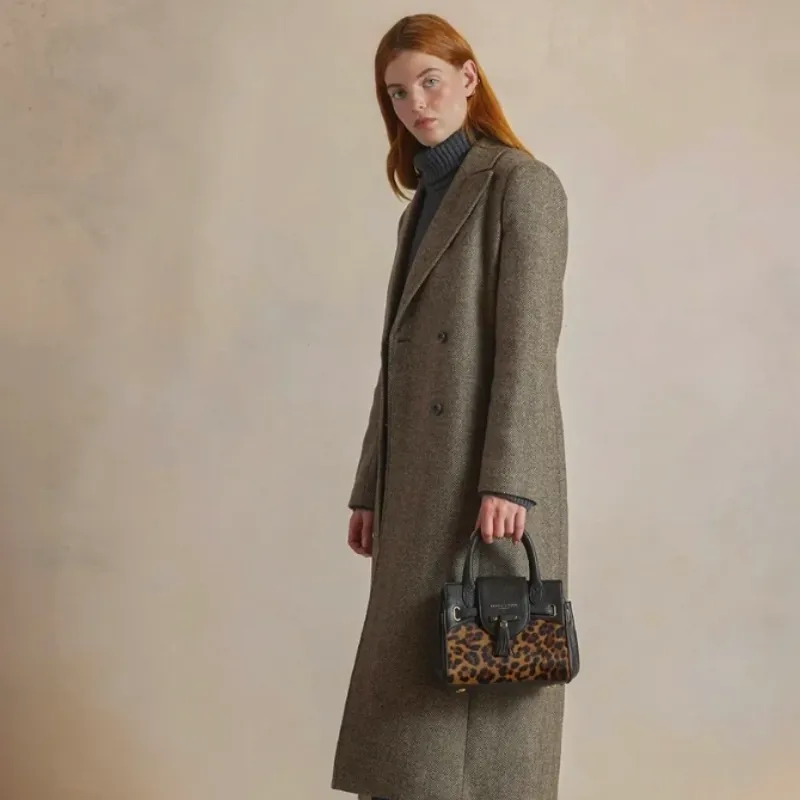 Fairfax and Favor Mini Windsor Bag in Leopard Haircalf-4