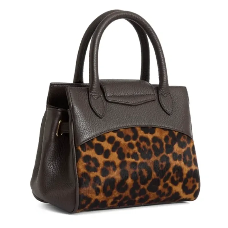 Fairfax and Favor Mini Windsor Bag in Leopard Haircalf-1