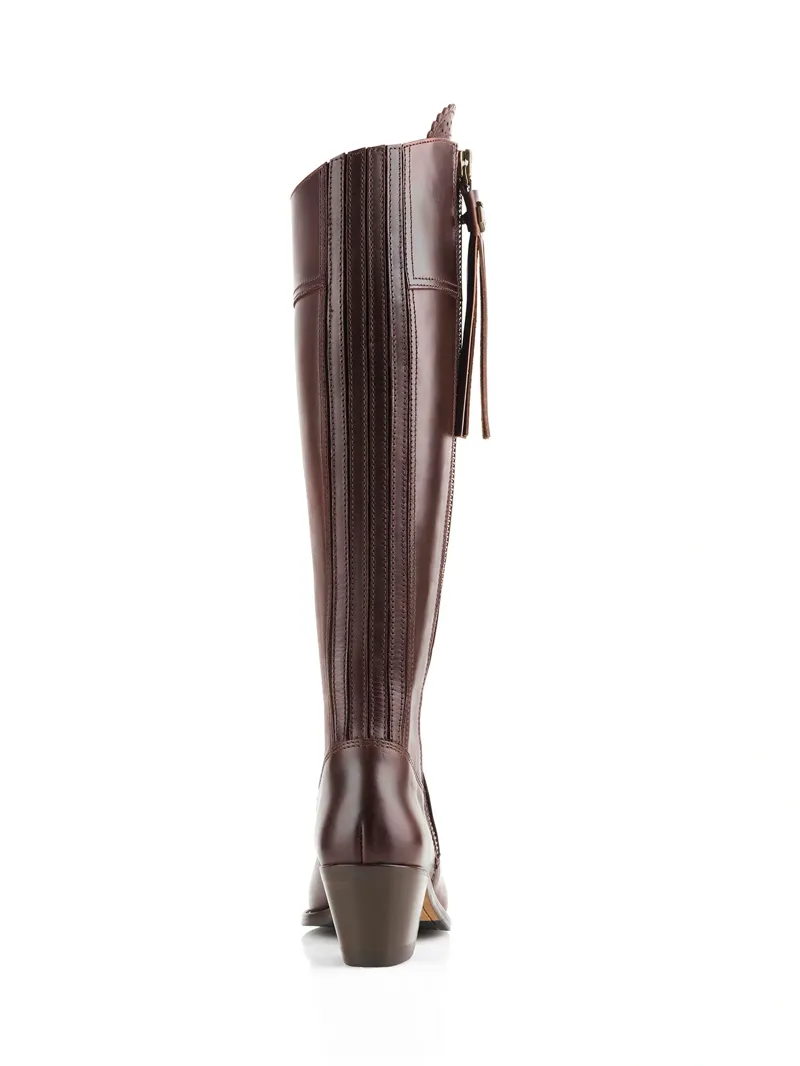 Fairfax and Favor Regina Heeled Boots Regular Fit in Mahogany Leather-3