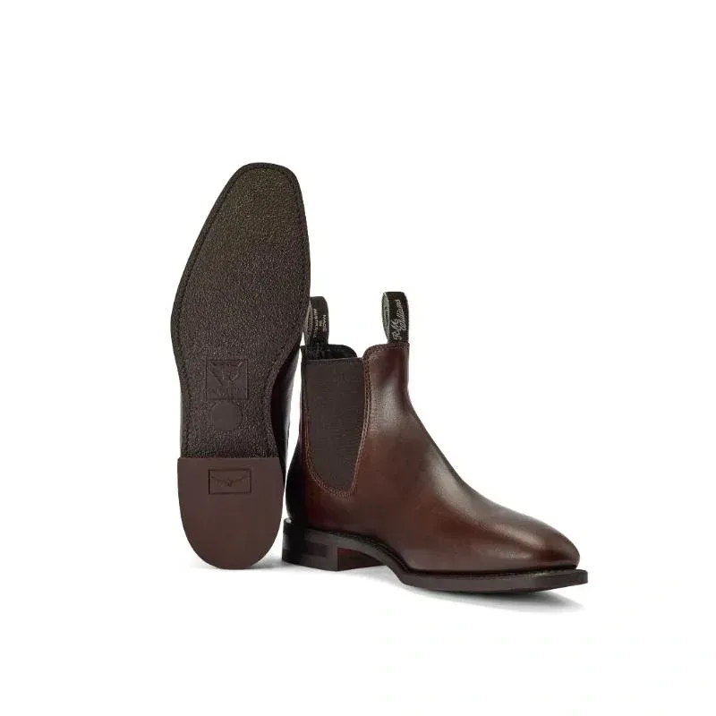 R M Williams Comfort Craftsman Boot in Chocolate Raisin Pull Up-2