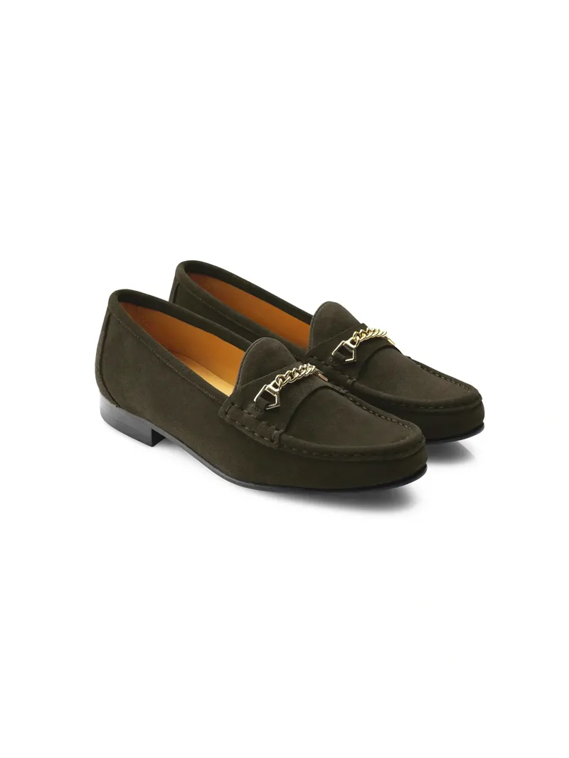 Fairfax and Favor Apsley Loafer in Moss-1