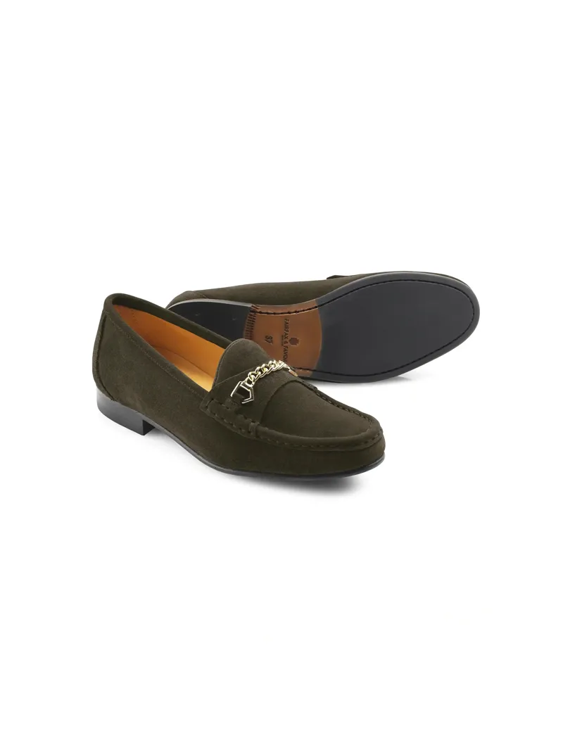 Fairfax and Favor Apsley Loafer in Moss-3