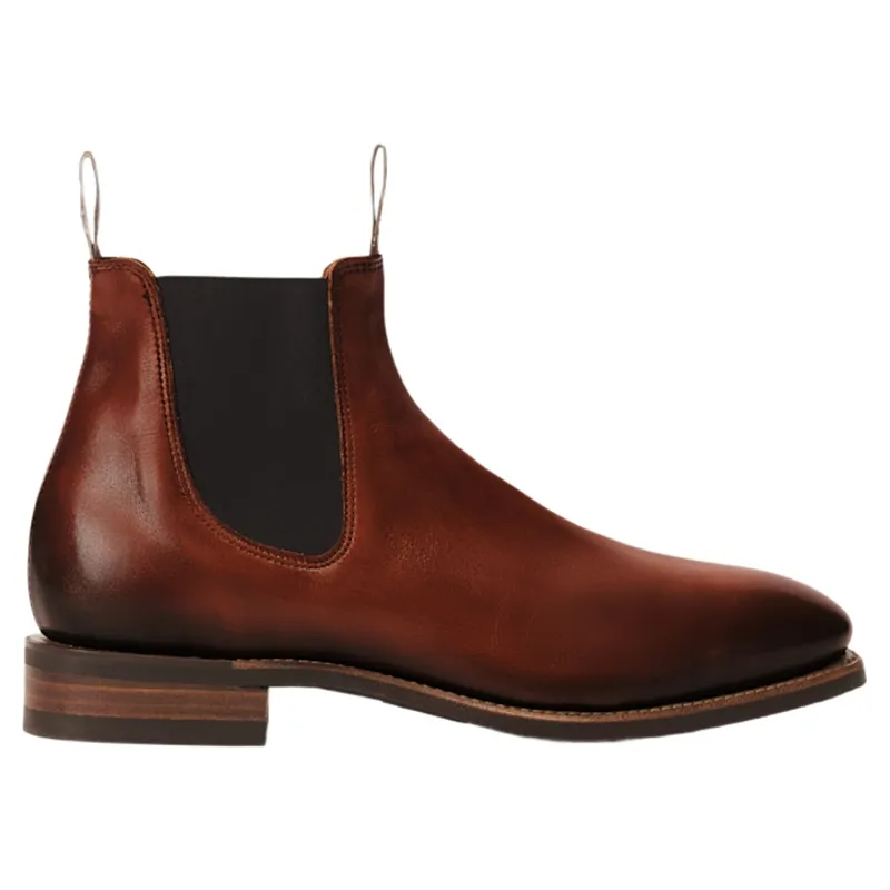 R M Williams Comfort Craftsman Boots in Dark Tan Burnished