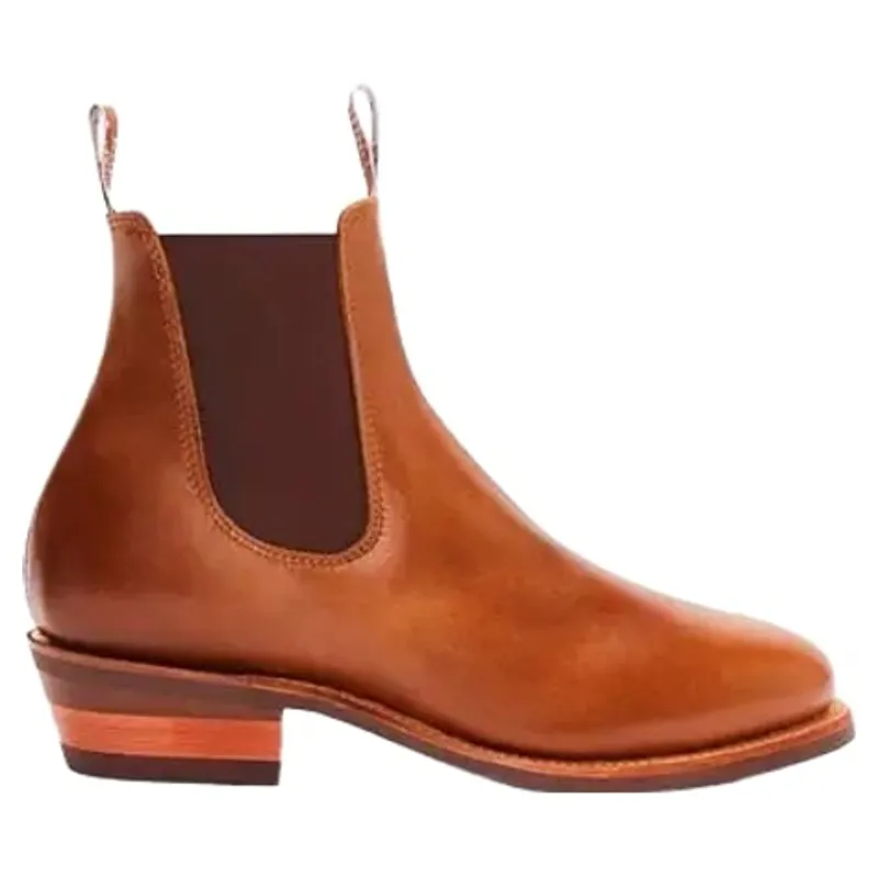 R M Williams Comfort Lady Yearling Chelsea Boot in Caramel Pull Up