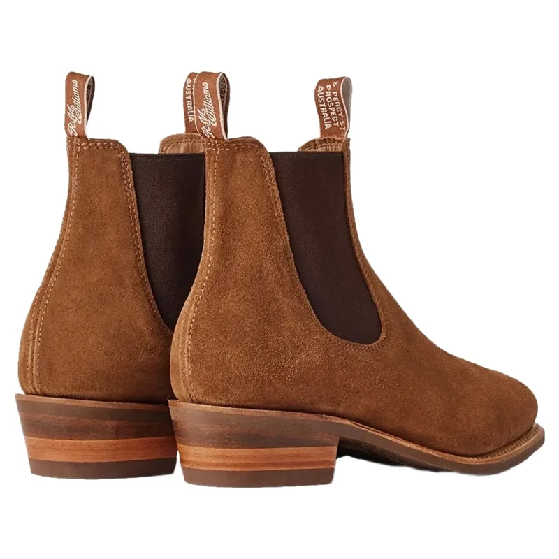 R M Williams Comfort Lady Yearling Chelsea Boot in Cedar Suede-1