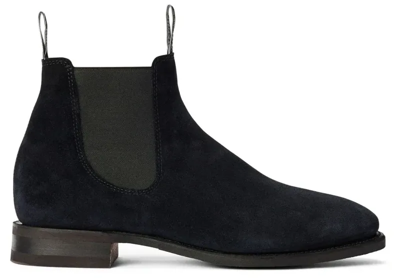 R M Williams Comfort Craftsman Boot in Midnight Suede