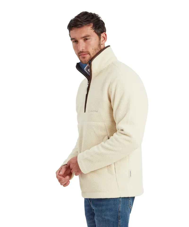 Schoffel Berkeley Retro Quarter Zip Fleece in Ecru-3