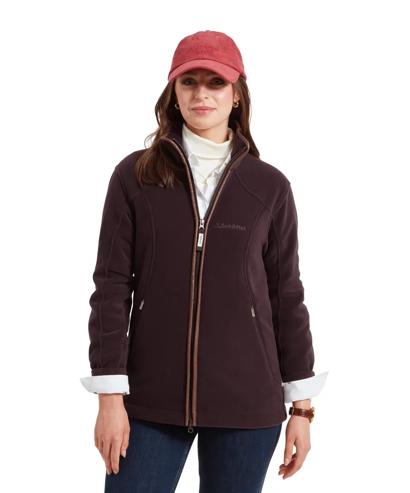 Schoffel Burley Fleece Jacket in Port-1