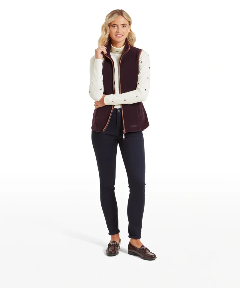 Schoffel Lyndon Fleece Gilet in Port-3