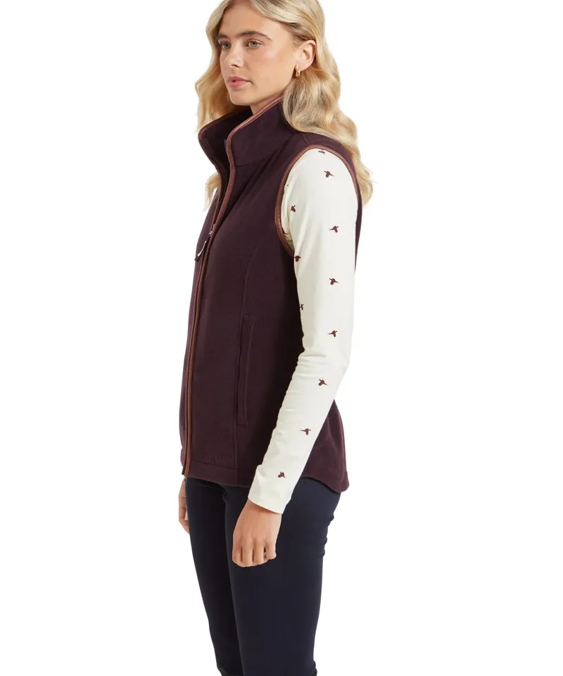 Schoffel Lyndon Fleece Gilet in Port-2