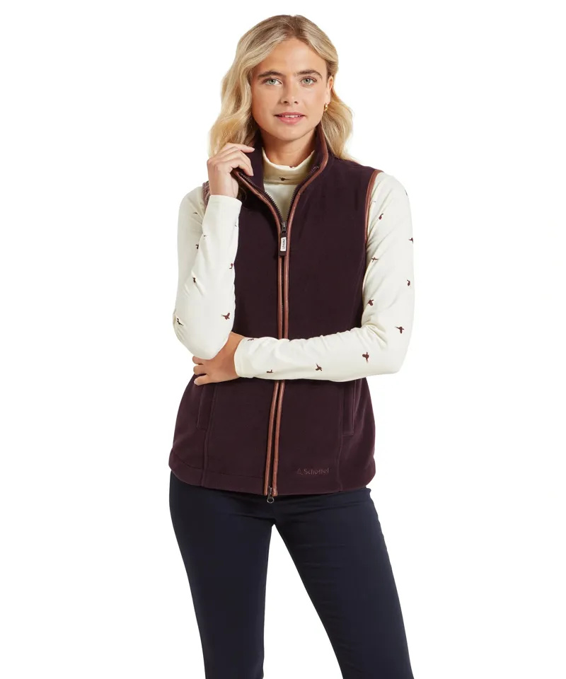 Schoffel Lyndon Fleece Gilet in Port-6