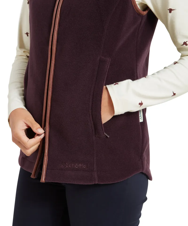 Schoffel Lyndon Fleece Gilet in Port-4