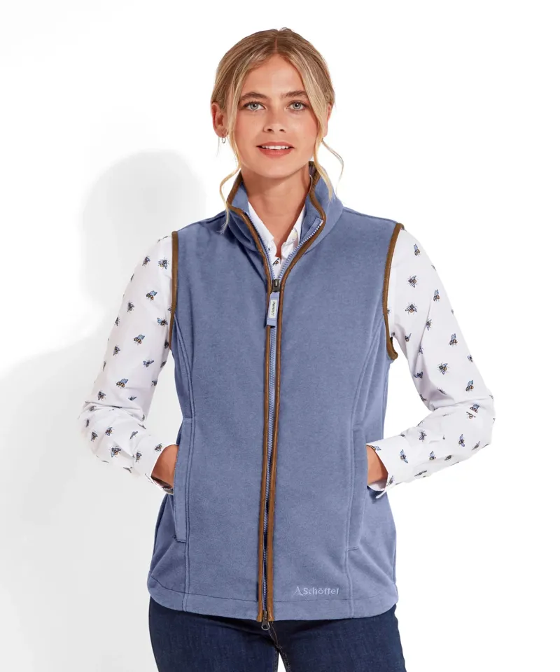 Schoffel Lyndon Fleece Gilet in Stone Blue-1
