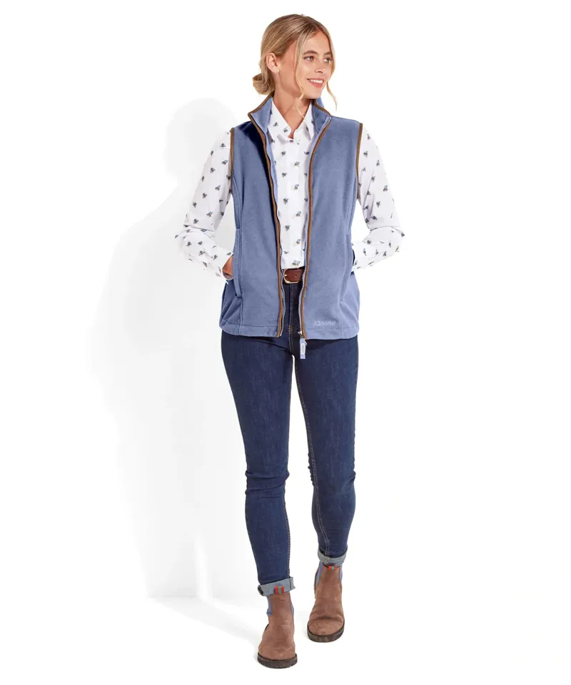 Schoffel Lyndon Fleece Gilet in Stone Blue-2