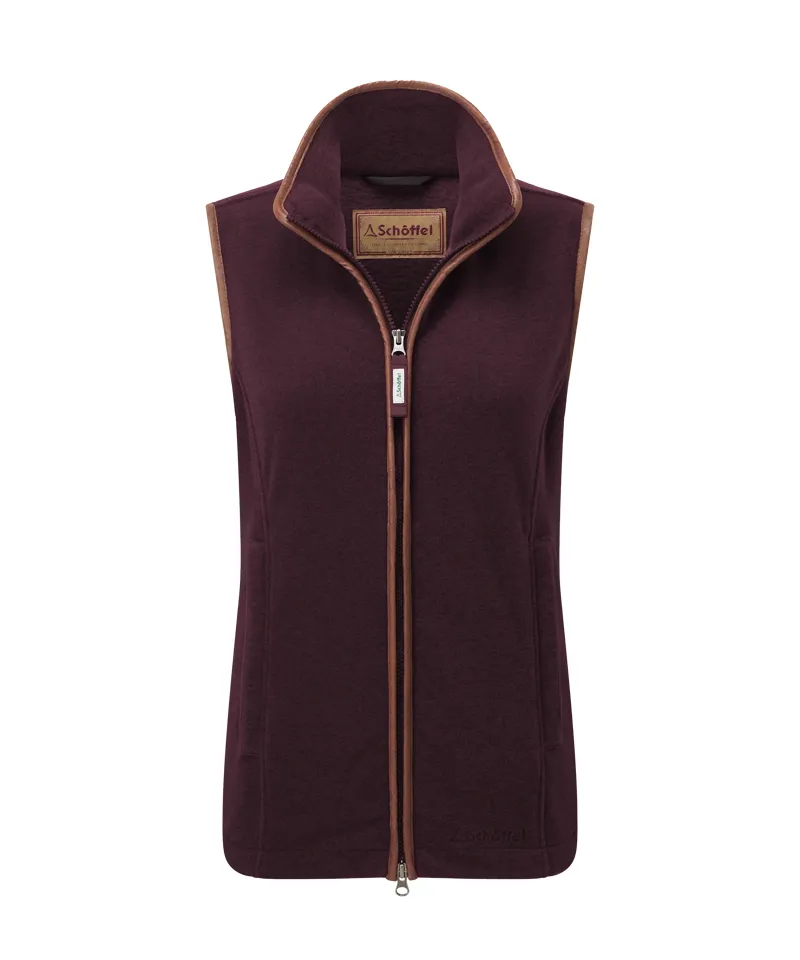 Schoffel Lyndon Fleece Gilet in Port