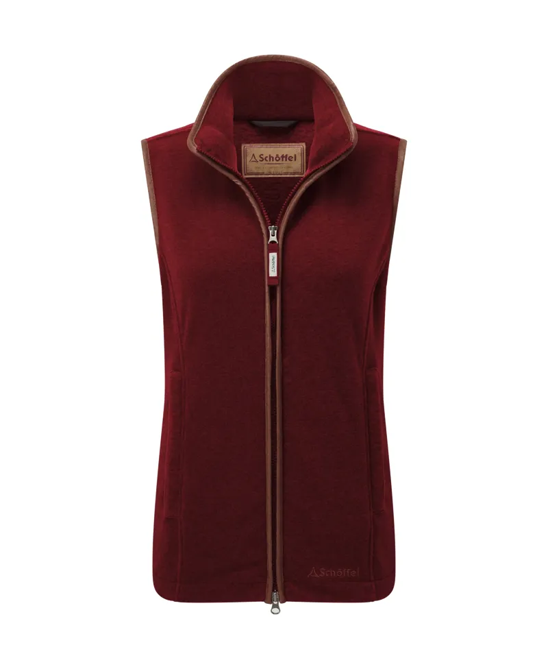 Schoffel Lyndon Fleece Gilet in Claret