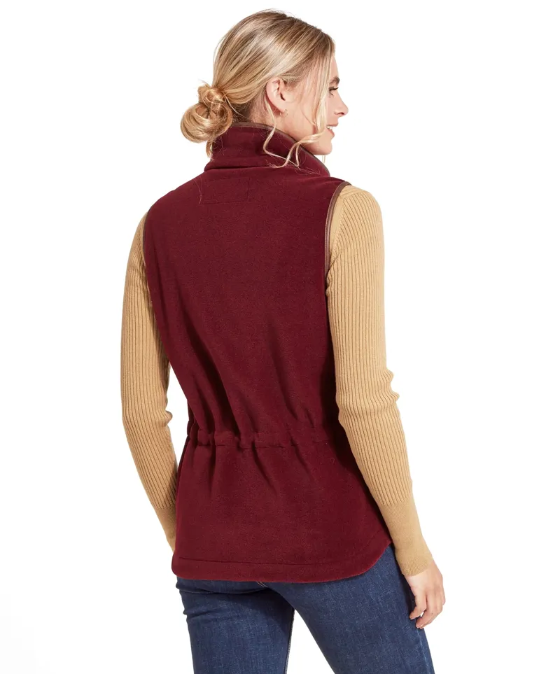 Schoffel Lyndon Fleece Gilet in Claret-2