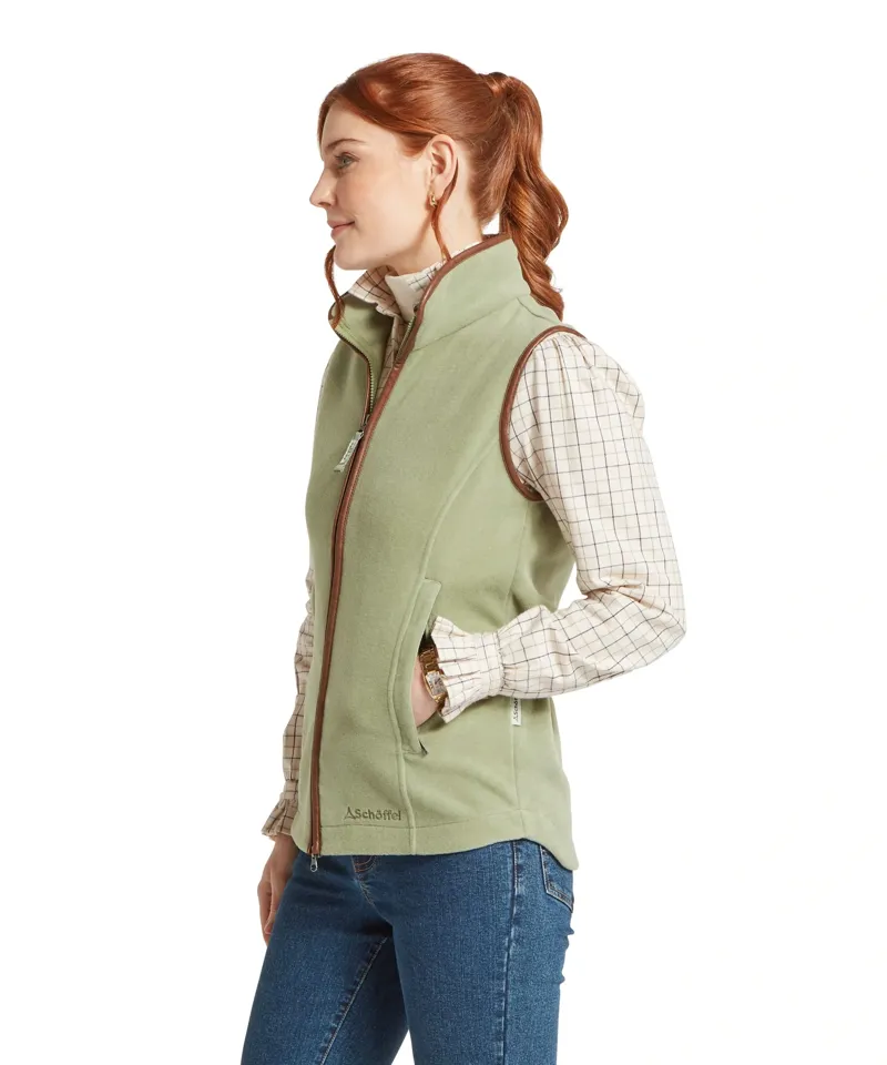 Schoffel Lyndon Fleece Gilet in Sage-2