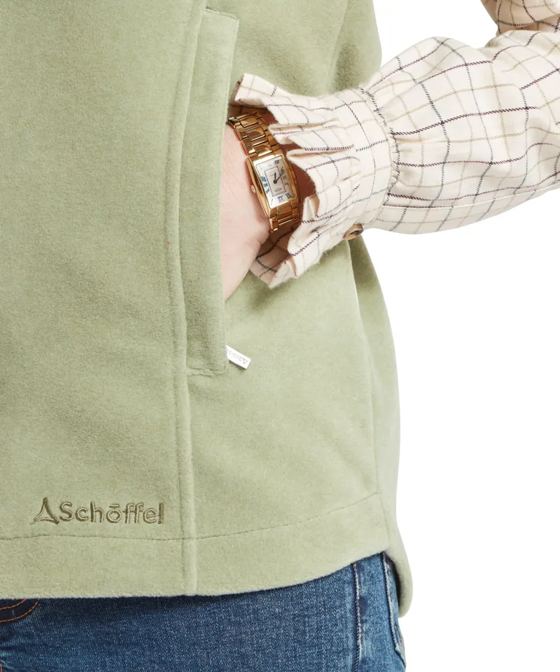 Schoffel Lyndon Fleece Gilet in Sage-5