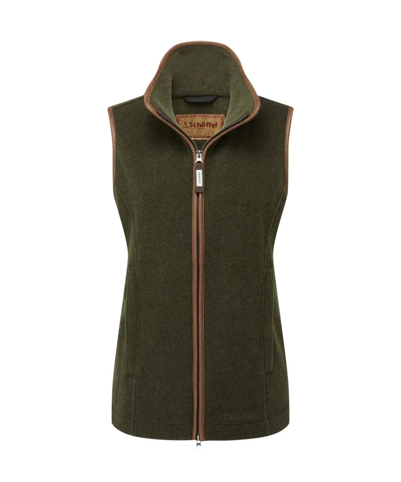 Schoffel Lyndon Fleece Gilet in Dark Olive