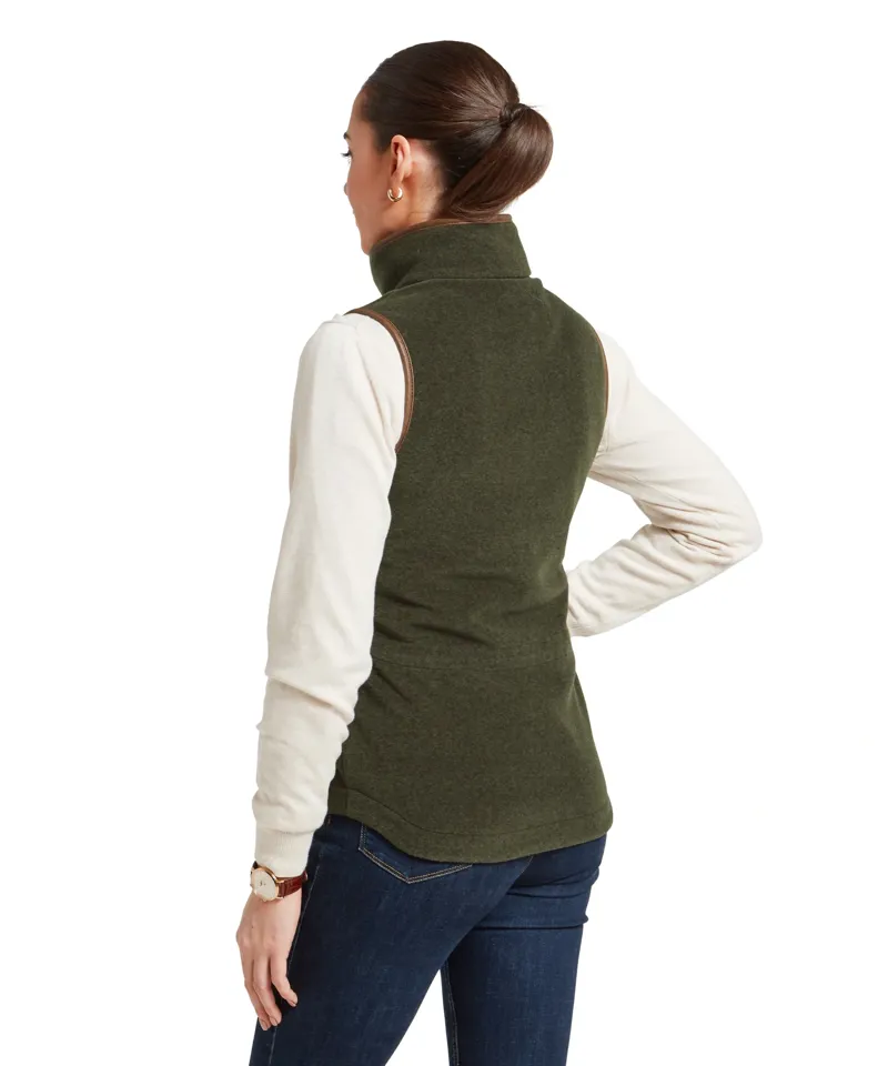 Schoffel Lyndon Fleece Gilet in Dark Olive-2