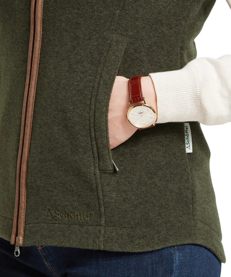 Schoffel Lyndon Fleece Gilet in Dark Olive-3