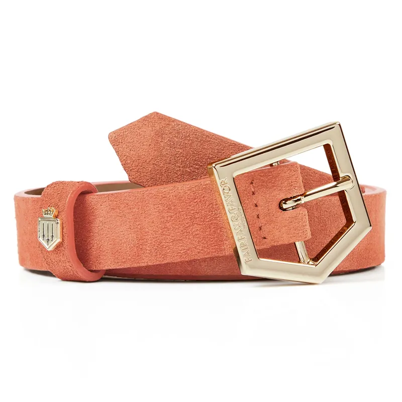 Fairfax and Favor Sennowe Belt in Melon Suede