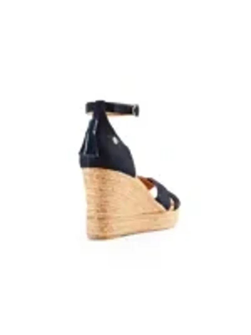 Fairfax and Favor Valencia Wedge in Navy Suede-1