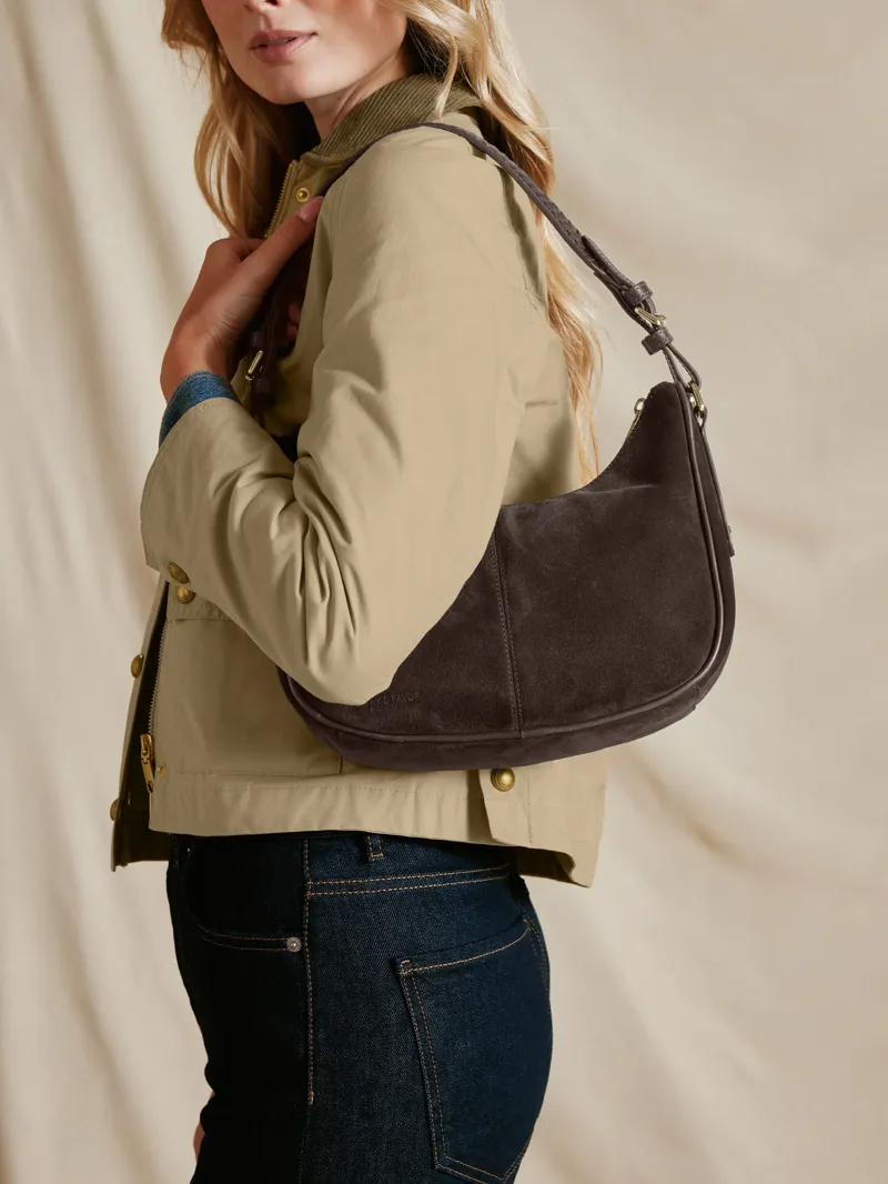 Fairfax and Favor Tetbury Crescent Bag in Chocolate-4
