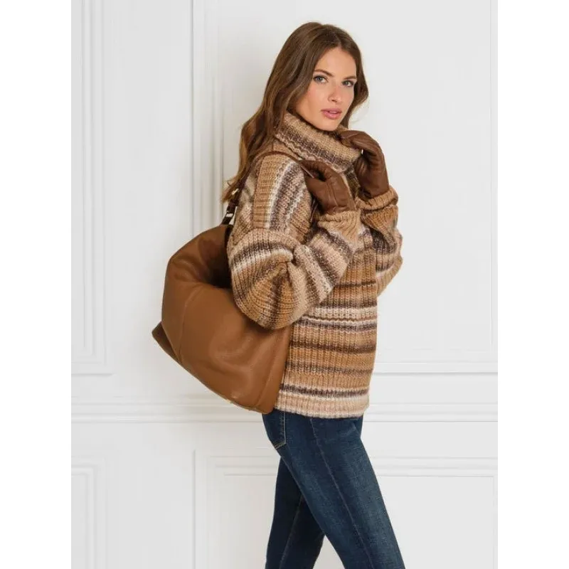 Fairfax and Favor Tetbury Handbag in Pebbled Tan Leather-4