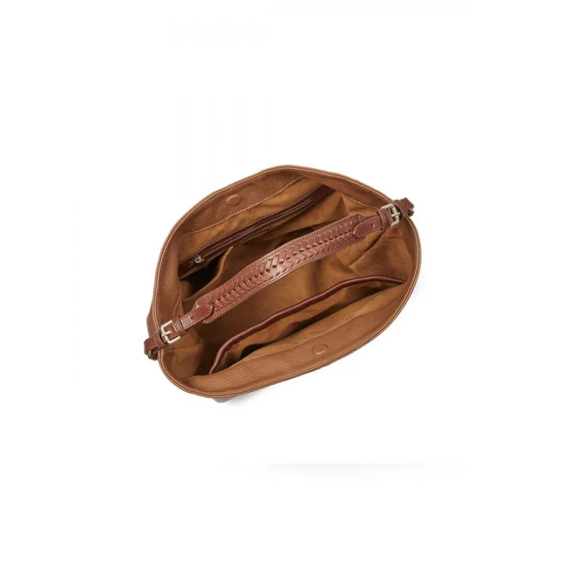Fairfax and Favor Tetbury Handbag in Pebbled Tan Leather-2