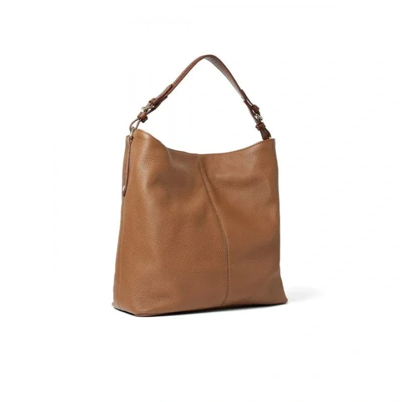 Fairfax and Favor Tetbury Handbag in Pebbled Tan Leather-1