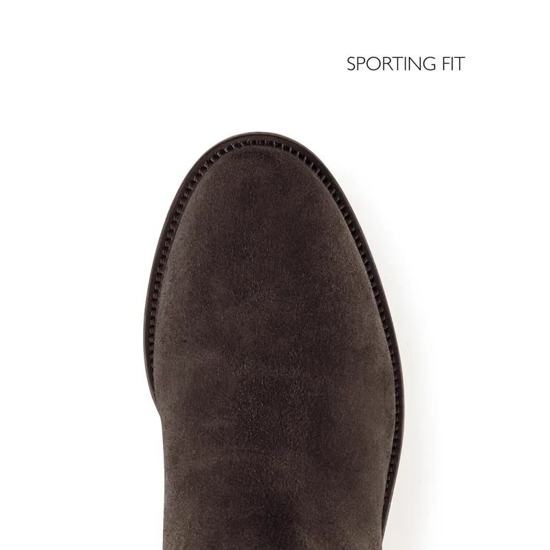 Fairfax and Favor Regina Heeled Boots Sporting Fit in Chocolate Suede-2