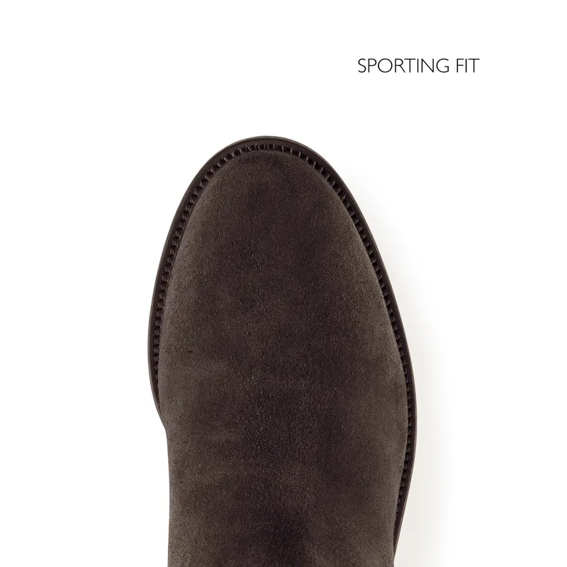 Fairfax and Favor Regina Flat Boots Sporting Fit in Chocolate Suede-5
