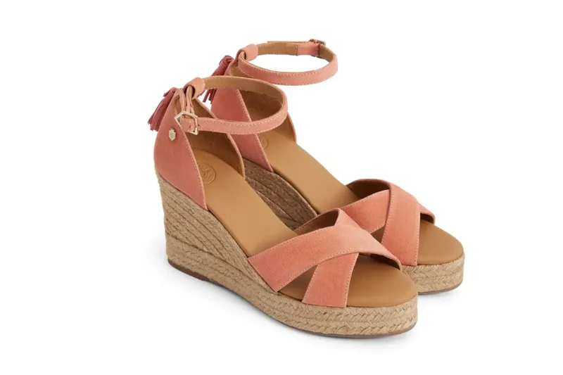 Fairfax and Favor Valencia Wedge in Melon Suede-1