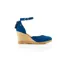 Fairfax and Favor Monaco Wedge Sandal in Porto Blue